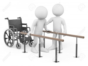 23086649-3d-white-people-Man-recovering-from-his-injury-in-rehabilitation-center-with-a-physical-therapist-Is-Stock-Photo